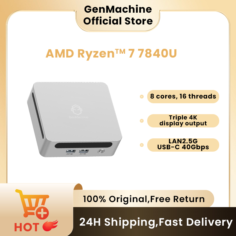 Pc Gaming Ddr5 - GenMachine Мини-ПК USB4 2.5G LAN Ryzen