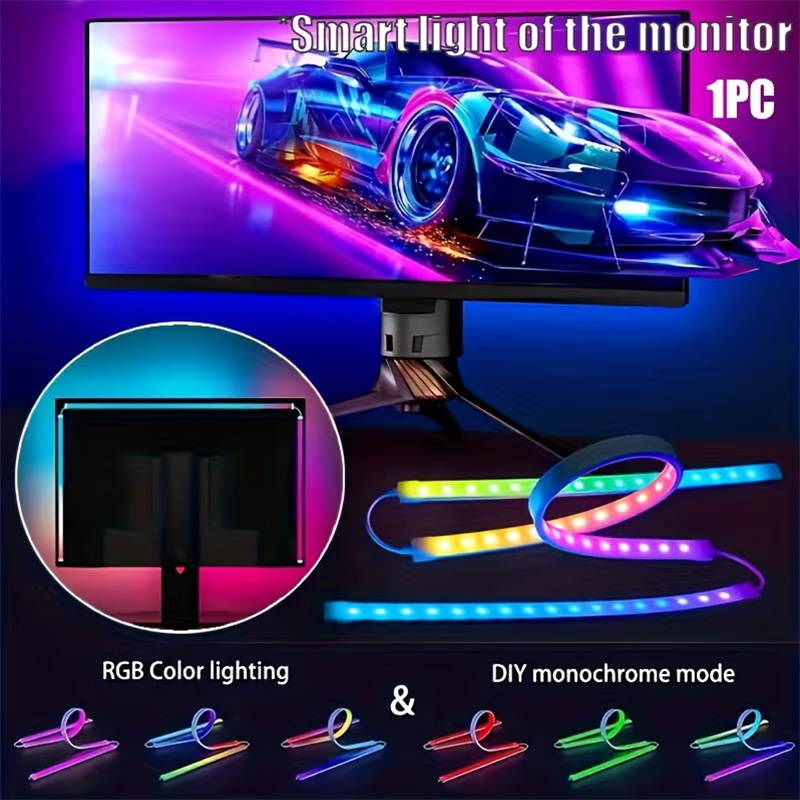 Pc Gaming Rgb - Светодиодная RGB-лента для игровых мониторов: подсветка