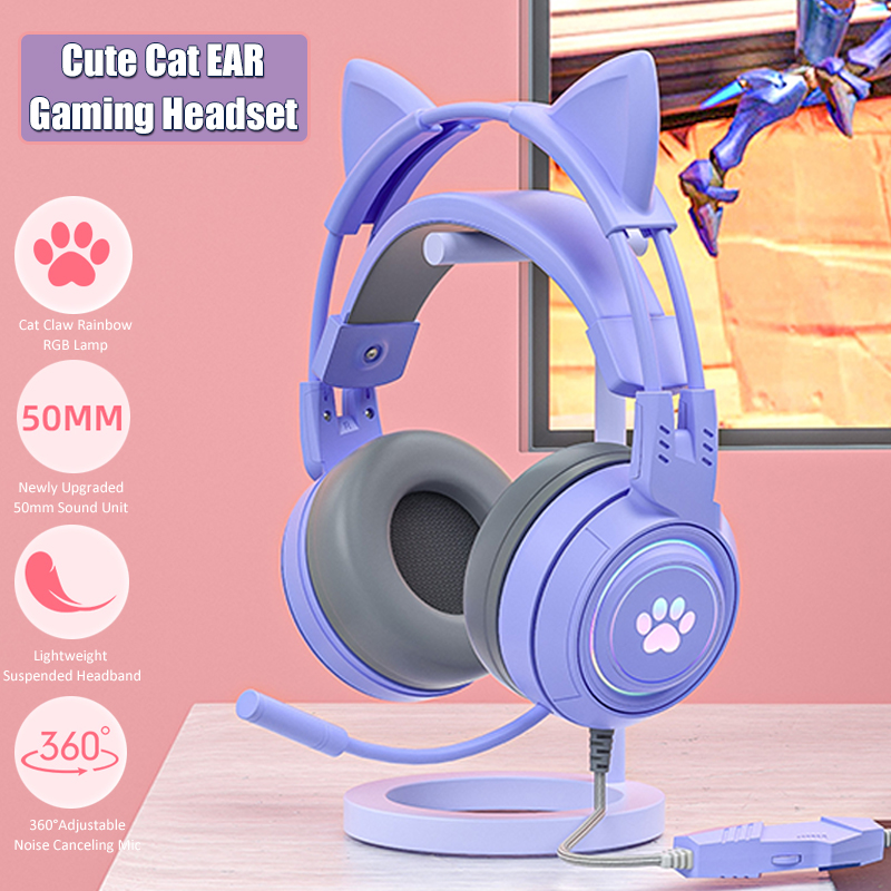 Pc Gaming Y Monitor - Симпатичные игровые наушники с кошачьими ушками